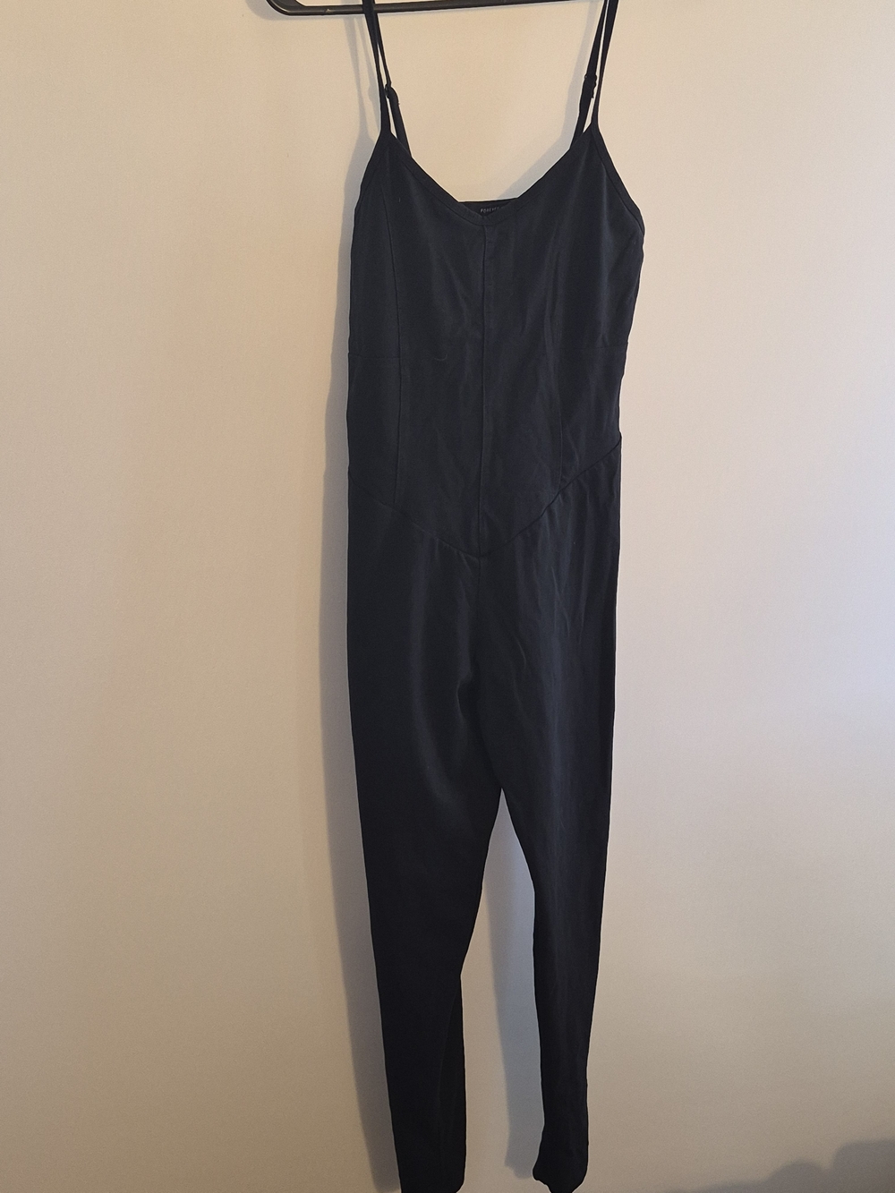 Forever 21 Black Spaghetti-Strap Jumpsuit